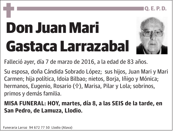 Juan Mari Gastaca Larrazabal