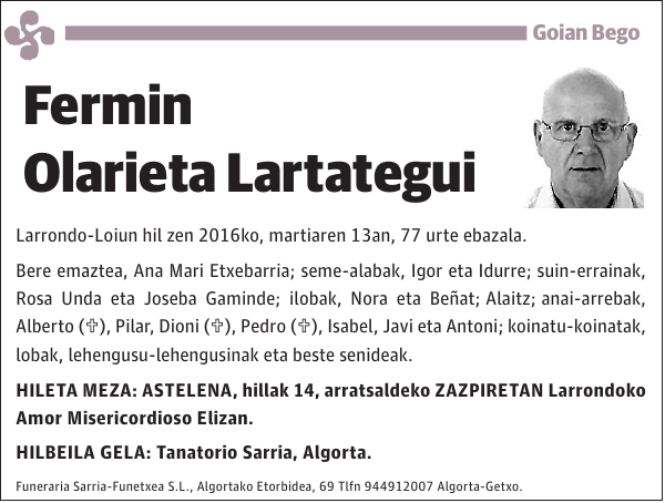 Fermin Olarieta Lartategui