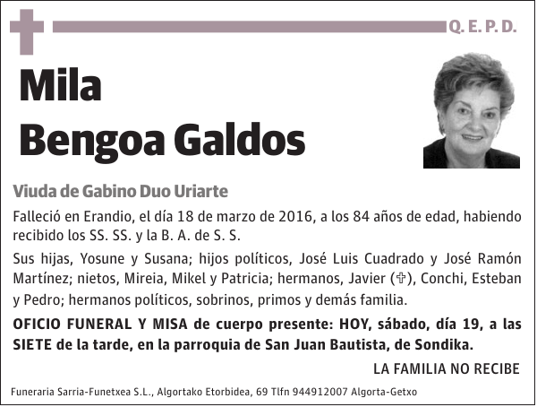 Mila Bengoa Galdos