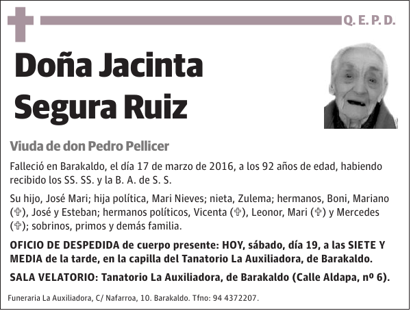 Jacinta Segura Ruiz
