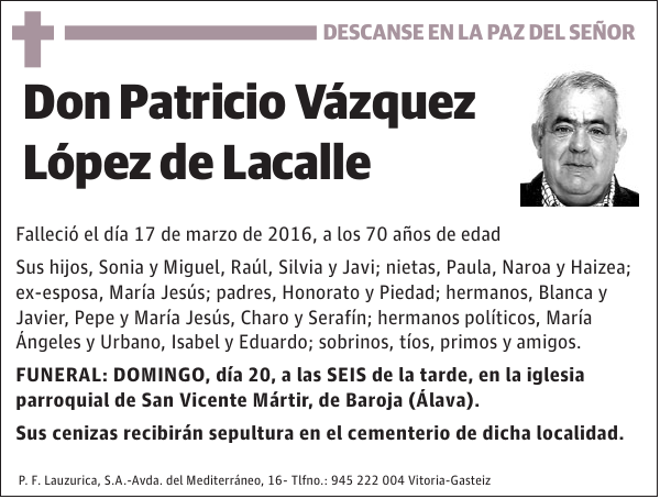 Patricio Vázquez López de Lacalle