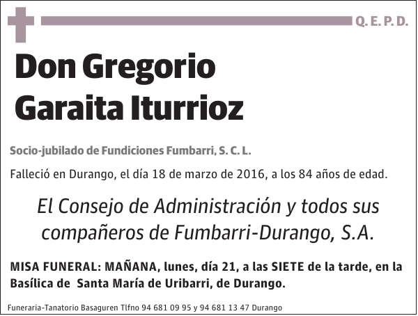 Gregorio Garaita Iturrioz