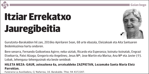 Itziar Errekatxo Jauregibeitia