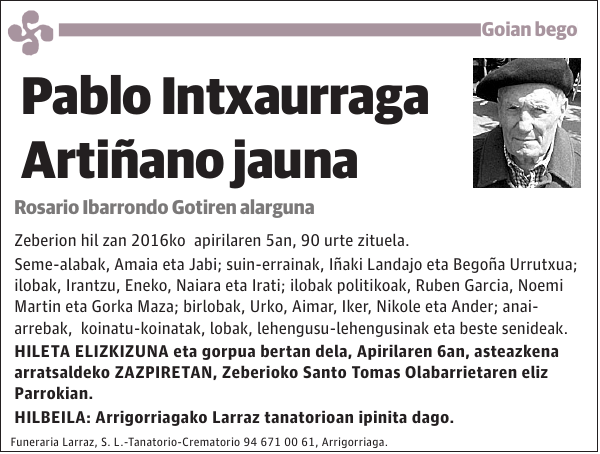 Pablo Intxaurraga Artiñano