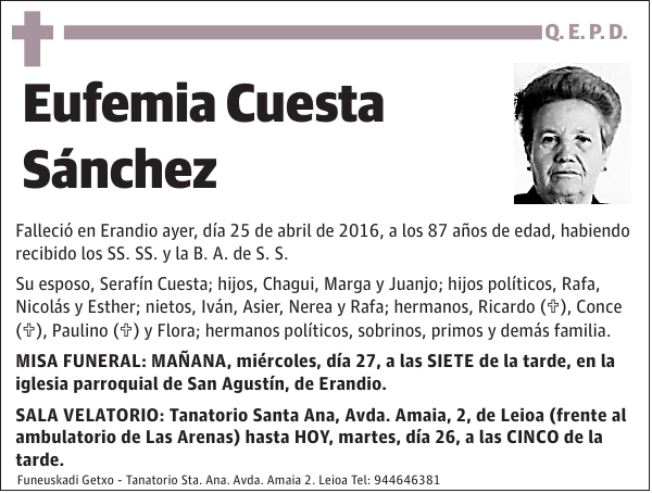 Eufemia Cuesta Sánchez