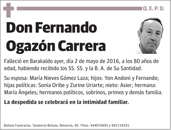 Fernando Ogazón Carrera