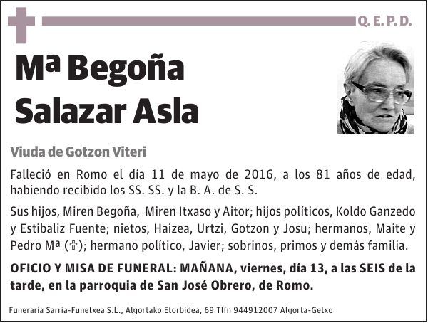 Mª Begoña Salazar Asla
