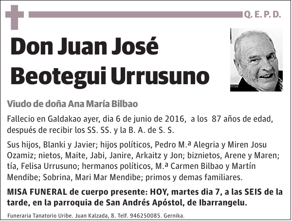 Juan José Beotegui Urrusuno