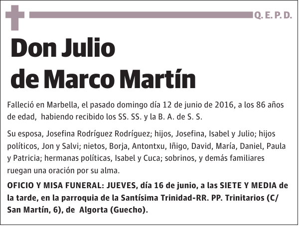 Julio de Marco Martín