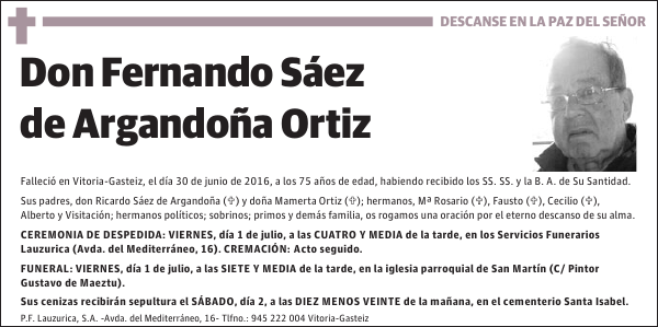 Fernando Sáez de Argandoña Ortiz
