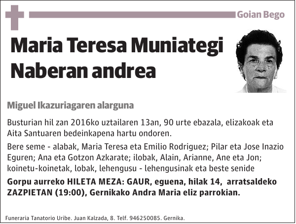 Maria Teresa Muniategi Naberan