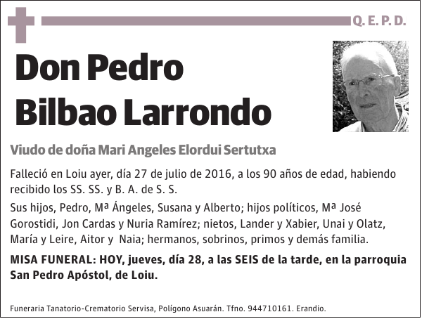 Pedro Bilbao Larrondo