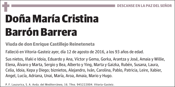 María Cristina Barrón Barrera