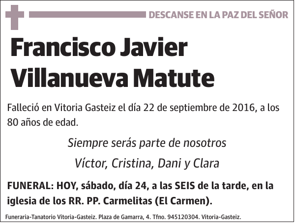 Francisco Javier Villanueva Matute