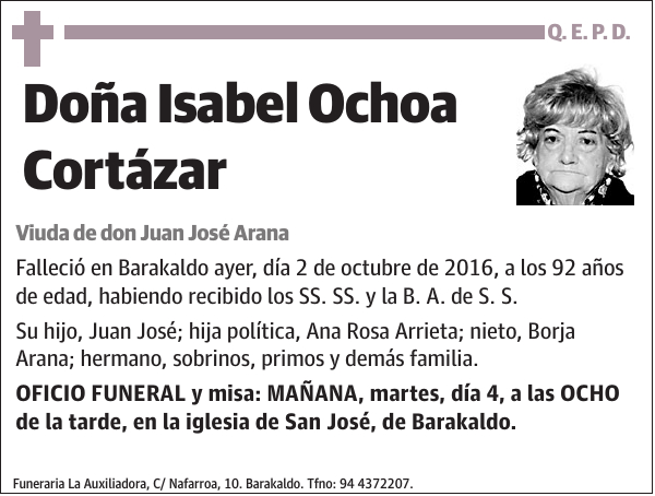 Isabel Ochoa Cortázar
