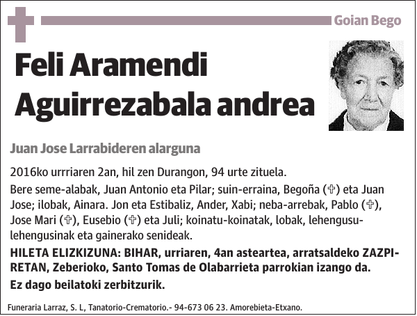 Feli Aramendi Aguirrezabala