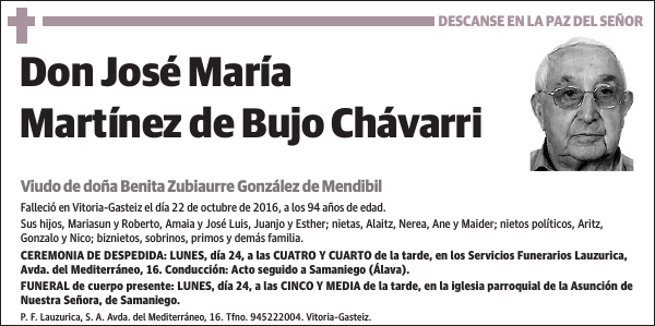 José María Martínez de Bujo Chávarri