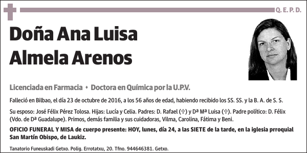 Ana Luisa Almela Arenos