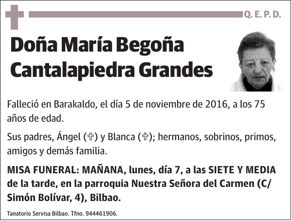 María Begoña Cantalapiedra Grandes