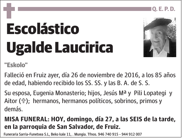 Escolástico Ugalde Laucirica