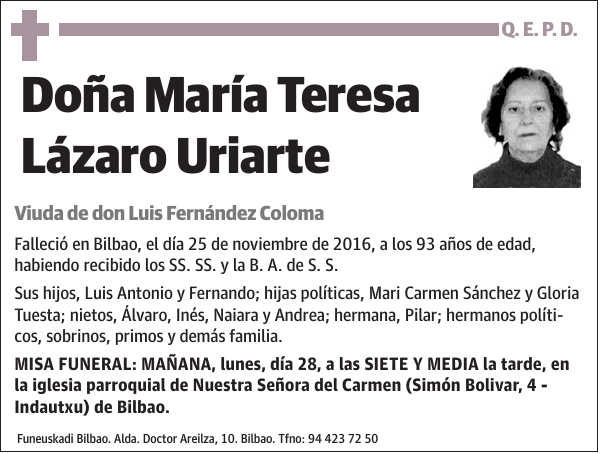 María Teresa Lázaro Uriarte