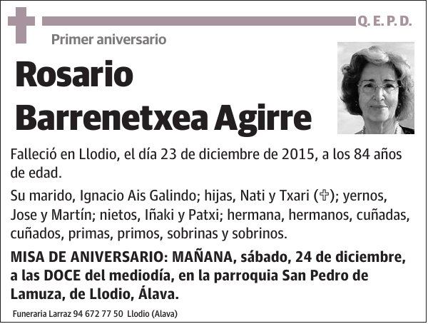 Rosario Barrenetxea Agirre