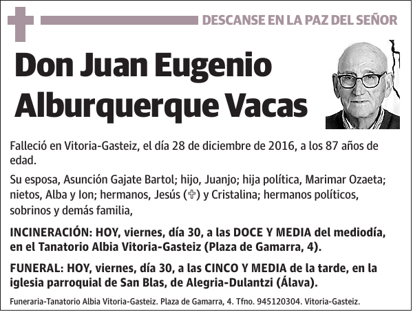 Juan Eugenio Alburquerque Vacas