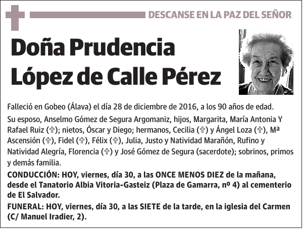 Prudencia López de Calle Pérez