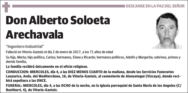 Alberto Soloeta Arechavala