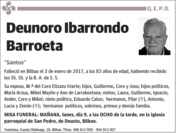 Deunoro Ibarrondo Barroeta