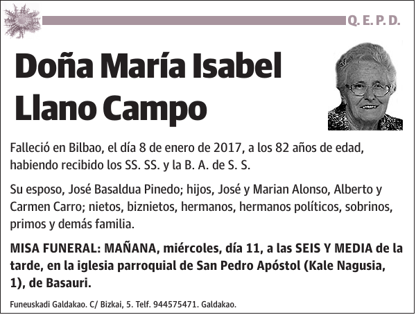 María Isabel Llano Campo