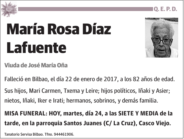 María Rosa Díaz Lafuente