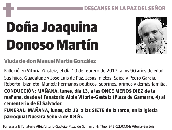 Joaquina Donoso Martín