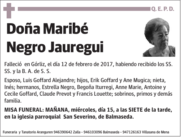 Maribé Negro Jauregui