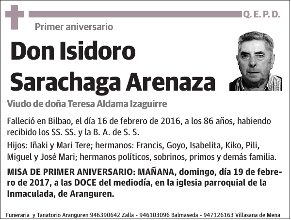 Isidoro Sarachaga Arenaza