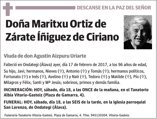 Maritxu Ortiz de Zárate Íñiguez de Ciriano