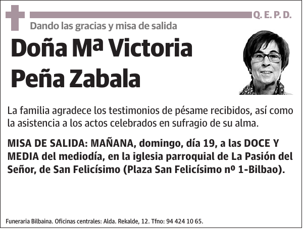 Mª Victoria Peña Zabala