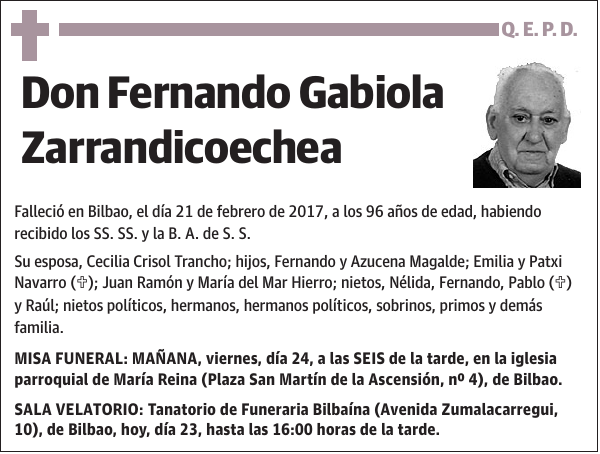 Fernando Gabiola Zarrandicoechea