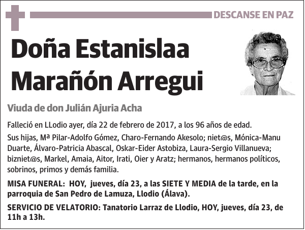 Estanislaa Marañón Arregui