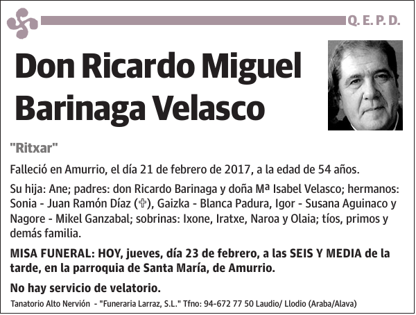 Ricardo Miguel Barinaga Velasco