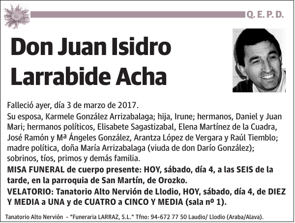 Juan Isidro Larrabide Acha