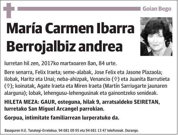 María Carmen Ibarra Berrojalbiz