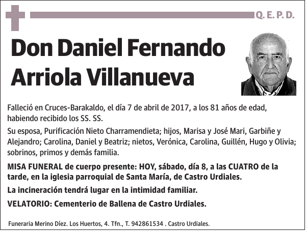 Daniel Fernando Arriola Villanueva
