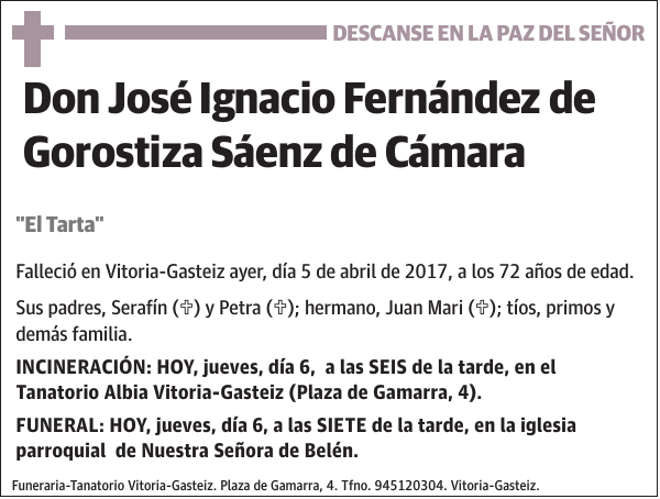 José Ignacio Fernández de Gorostiza Sáenz de Cámara