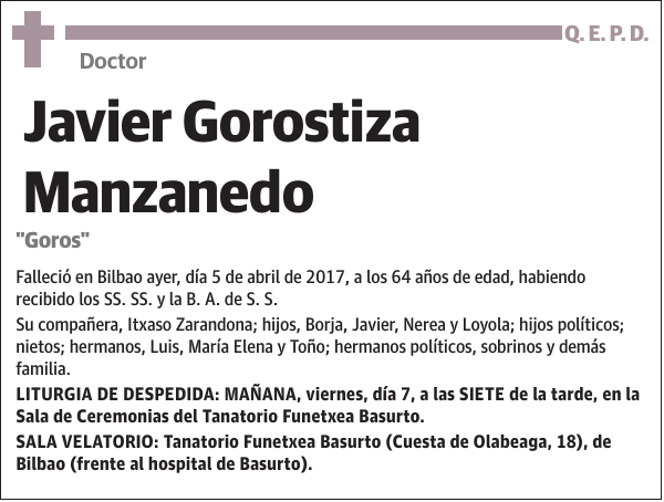 Javier Gorostiza Manzanedo