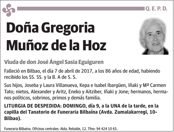 Gregoria Muñoz de la Hoz