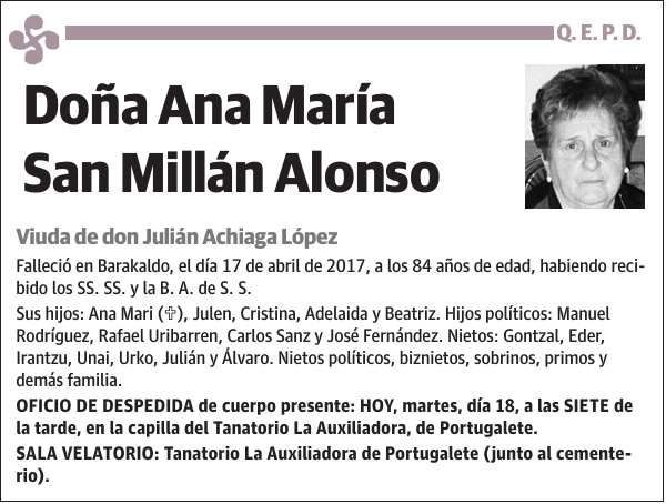 Ana María San Millán Alonso