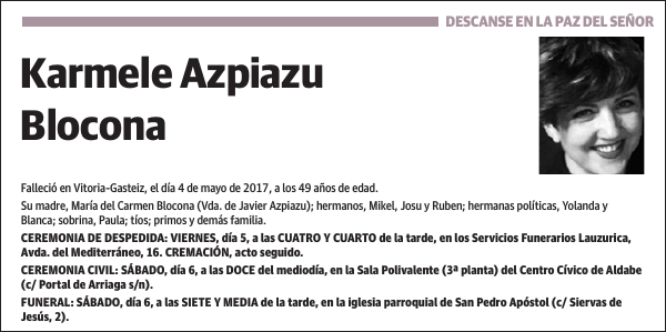 Karmele Azpiazu Blocona