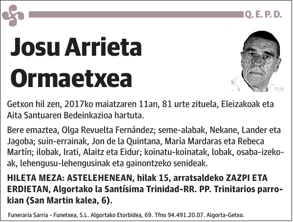 Josu Arrieta Ormaetxea