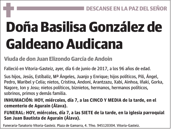 Basilisa González de Galdeano Audicana